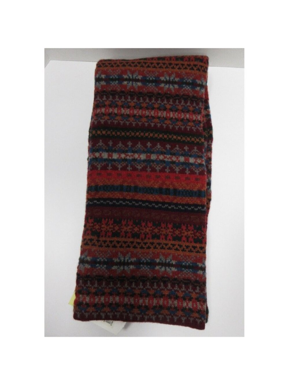 Barbour Scarf One elrose Wool Fair Isle Nordic Winter Scotland NEW